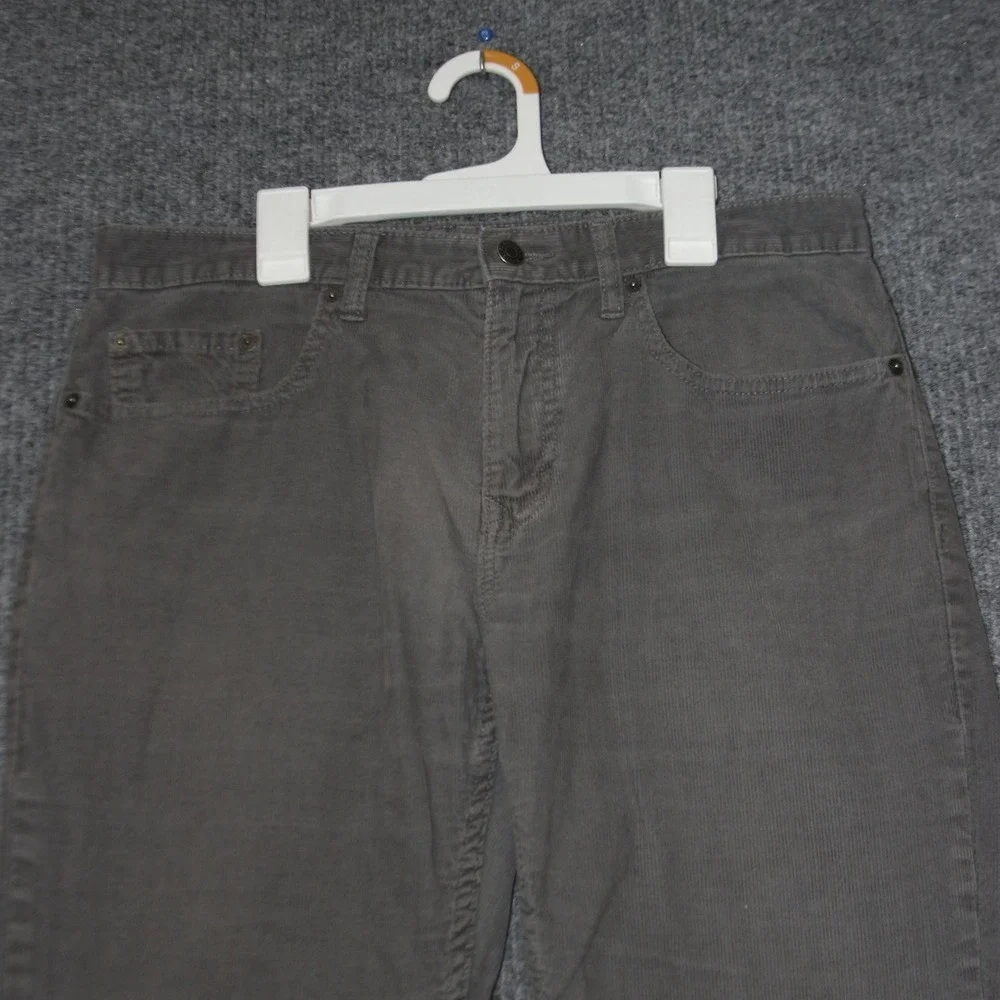 Banana Republic Corduroy Pants Mens‎ 32 Gray Straight Fit Casual Cotton Business